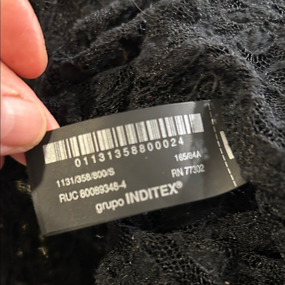 Zara Elegant Sheer Black Lace Maxi Slip Dress Lingerie Valentines Size S - Picture 15 of 16